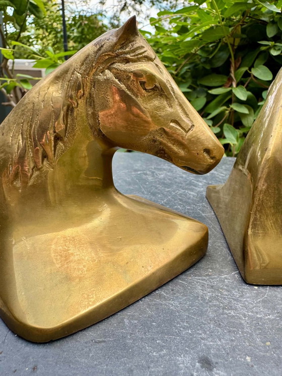 Pair of Vintage Brass Horse Bookends – Decorative Objects (photo 5 of 9)