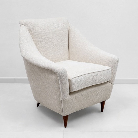 Image 1 of Een paar Ico Parisi mid-century moderne Italiaanse fauteuils voor Ariberto Colombo, jaren 50.