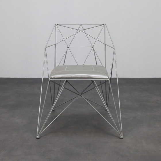 Image 1 of 6x sedie da pranzo con struttura in filo metallico, rare