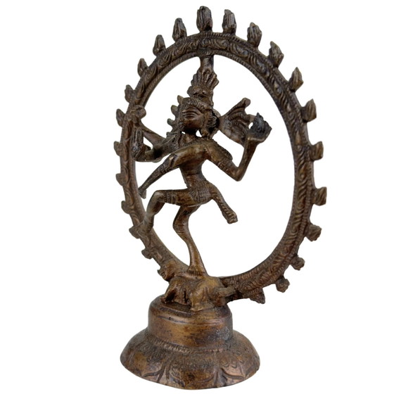 Nota: 3x Statue Shiva Nataraja – India – Danza Cosmica Realizzate in Bronzo – Sculture, Bronze (photo 8 of 10)
