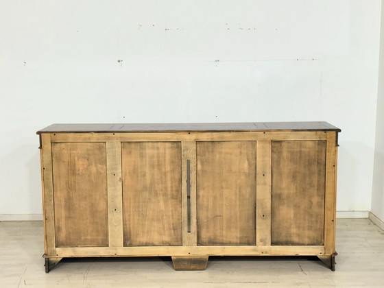 Image 1 of Classic mahogany office sideboard with roll-up doors/English colonial style/sideboard/1960s