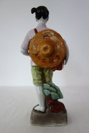 Estatua femenina de porcelana china con forma de galleta - Revolución Cultural n.° 16