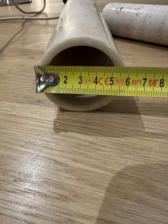 Image 1 of 2x Lámpara colgante de travertino, Wabi Sabi