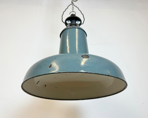 Image 1 of Industrial Grey Enamel Pendant Lamp from Siemens, 1930s