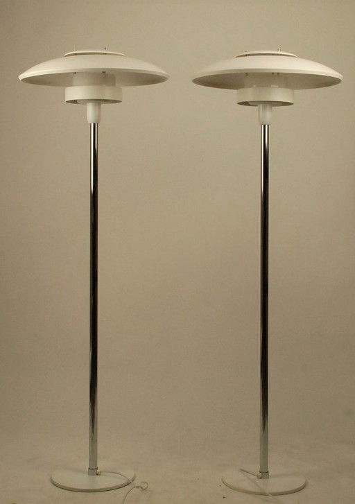 Set Of 2 Pieces 1980's Danish Floor Lamps