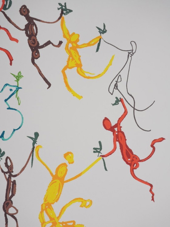 Pablo Picasso: Danza de la paz, Círculo de la juventud, Litografía firmada – Litografías y grabados, Paper (photo 6 of 8)