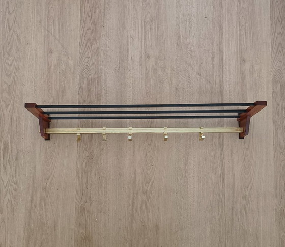 Image 1 of Fifties Danish design coat rack with hat shelf