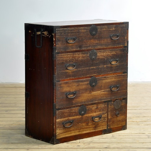 Japanische Tansu-Kommode, um 1870 – ladekasten, Iron, Wood