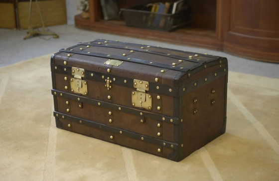 Vintage reiskoffer uit de jaren 40. – Opbergkast, Hout (photo 9 of 9)