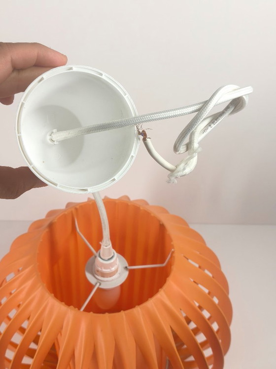 Vintage Hanglamp - Nederlands Design - Oranje - Space Age (photo 6 of 8)