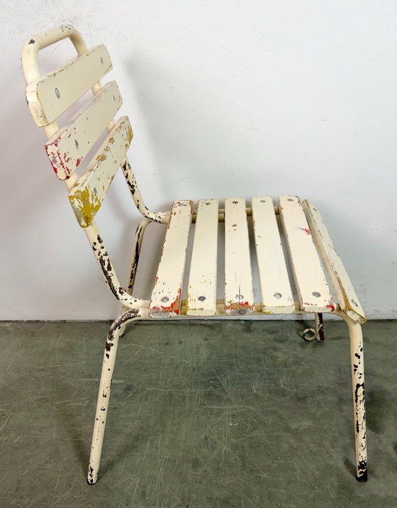 Image 1 of Vintage beige industriële stoel, jaren 60