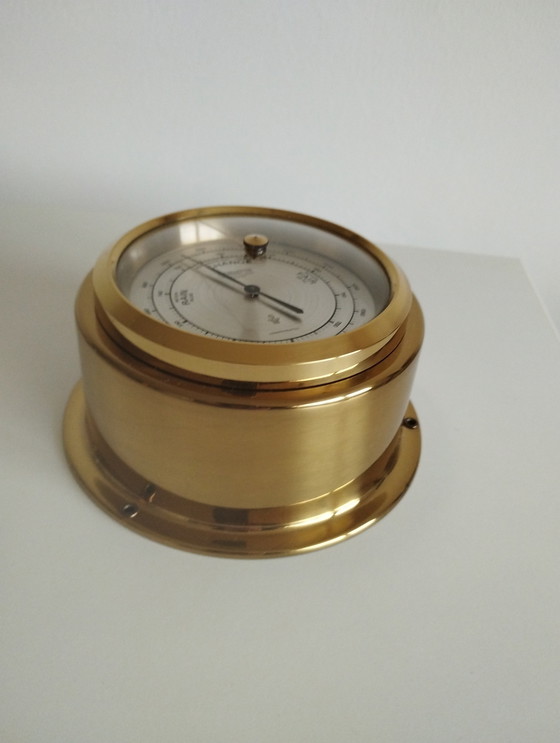 Image 1 of Wempe barometer, brass, vintage