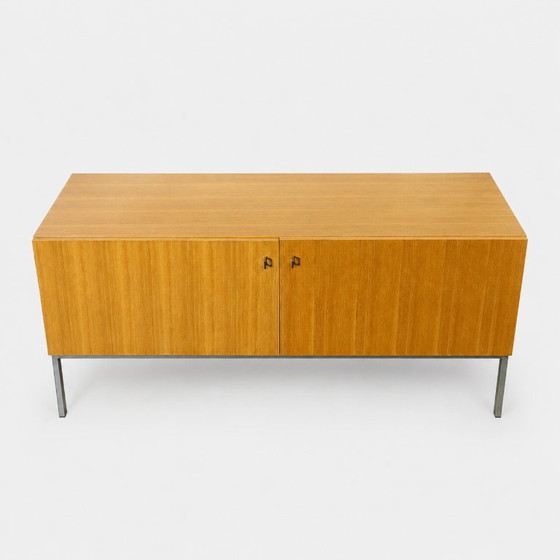 Vintage Low Sideboard with Metal Base Made in the 1970s – Wood (photo 3 of 5)