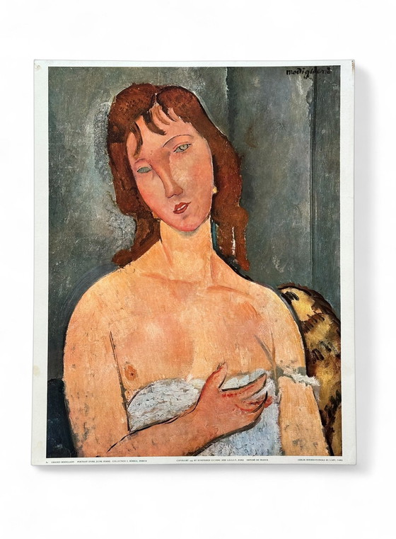 Image 1 of Amedeo Modigliani Juene Femme litografía copia original Kunstkreis Lucerna París