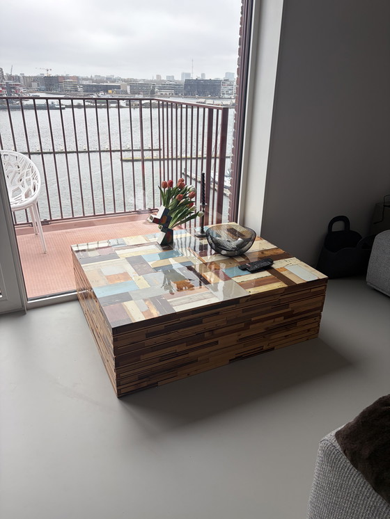 Image 1 of Table basse Dusign Dutch Design - 120×102 cm - Plateau en bois brossé