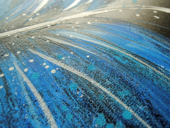 Image 1 of Feather XXL olieverf abstract