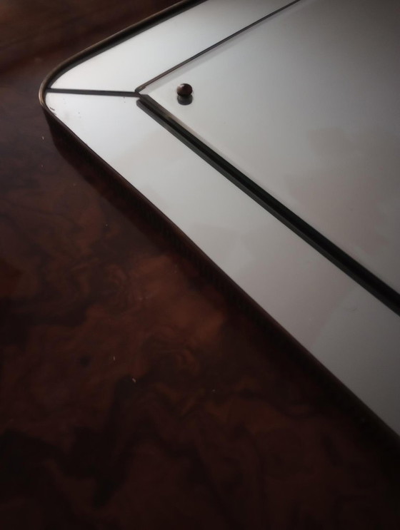 Image 1 of Hollywood Regency" bevelled wall mirror 