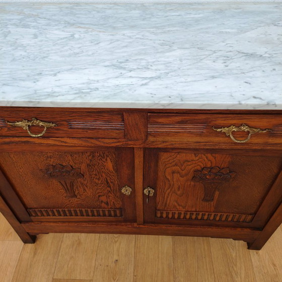 Image 1 of Vintage antique dresser/sideboard with marble top.