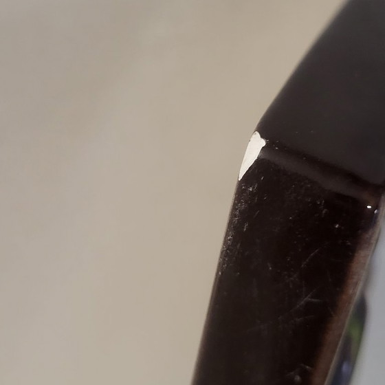 Image 1 of Cadre mural en céramique émaillée, fleurs et relief orange pop,BOITZENBURG, west germany, 1960-70 