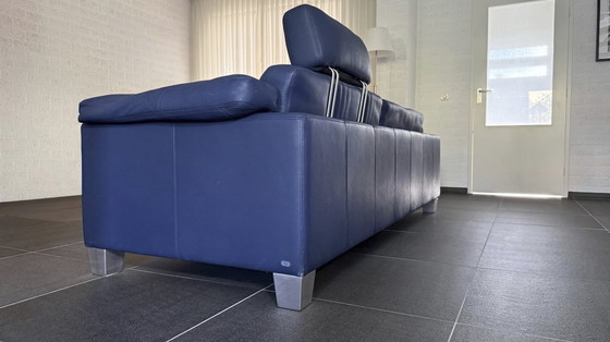 Image 1 of Divano De Sede DS17, 240 cm, pelle blu con supporto extra per il collo