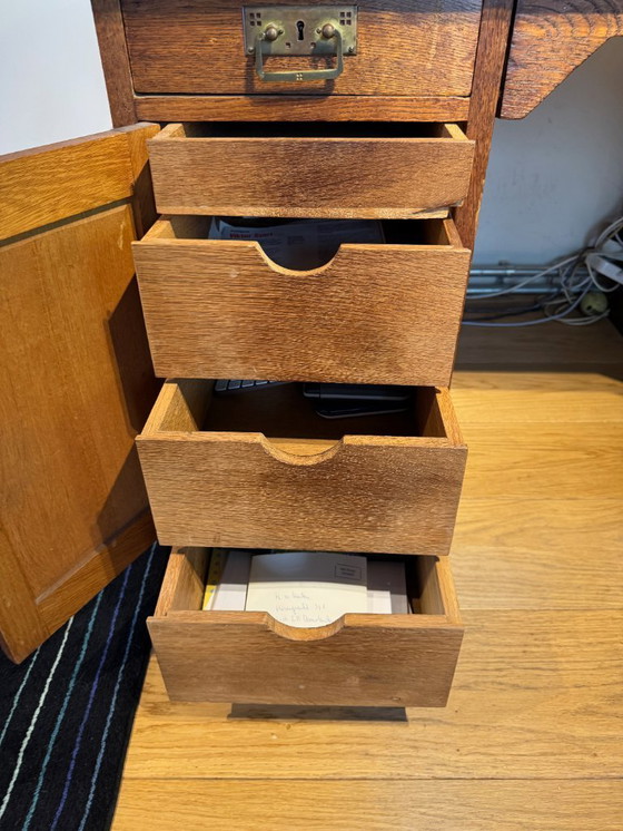 Image 1 of Escritorio antiguo art deco de roble