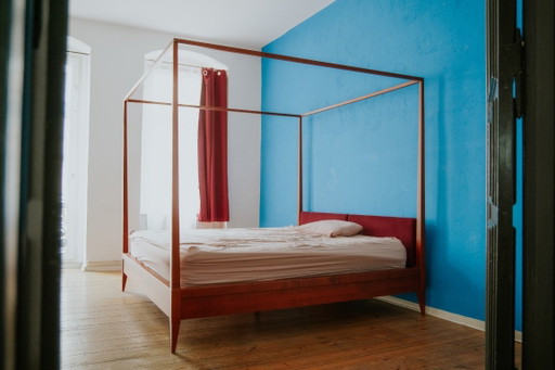 Valentino four-poster bed by Morelato, designed by Centro Ricerche MAAM. – tweepersoonsbedden, Wood
