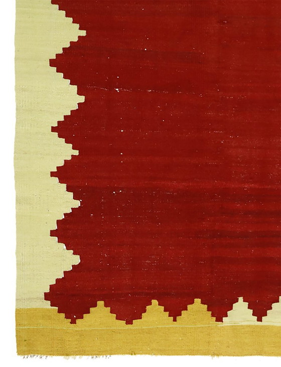 Vintage Turkse Canakkale Yoruk Kilim 213x133 cm – Minimalistisch handgeweven wollen tapijt met opvallend (photo 4 of 10)