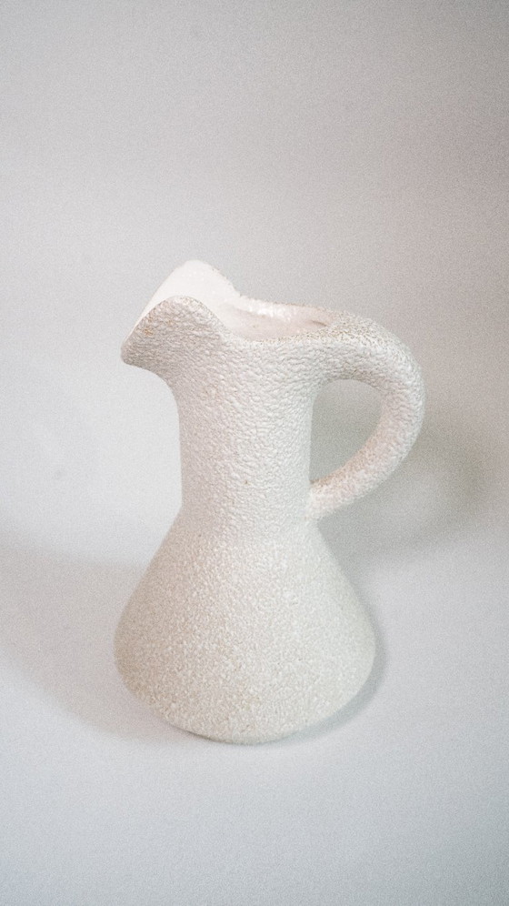 Image 1 of Vase vintage Bertoncello par Roberto Rigon signé, céramique blanche années 70