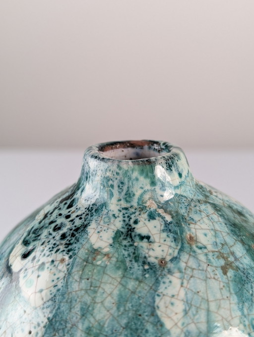 Glazed Ceramic Vase Signed by Angelina Alós, Spain, 1960s