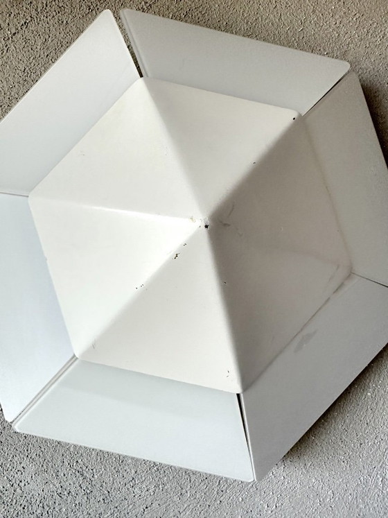 Vintage Kalmar ceiling or wall light, Metal, White (photo 6 of 10)