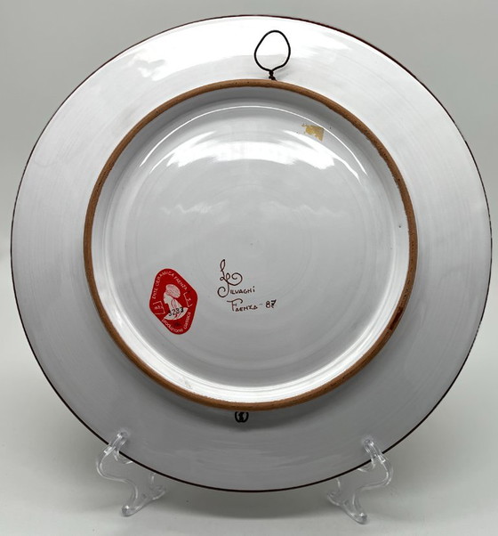 Laura Silvagni Faenza majolica wall plate, Italy 1987, Ø 30 cm – La Vecchia Faenza, Wall decoration, Ceramic (photo 7 of 14)