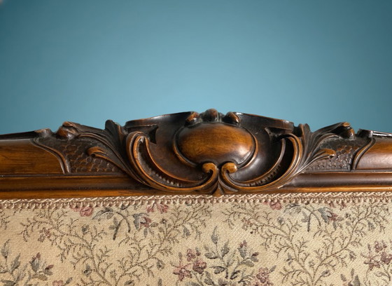 Image 1 of Canapé de style Louis XV - banquette ancienne à deux places
