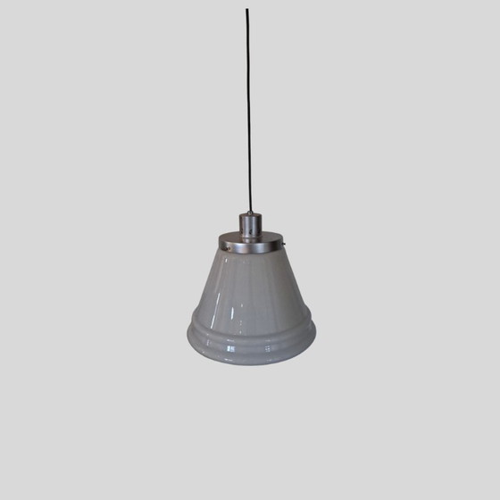 Image 1 of Vintage pendant lamp with opaline glass