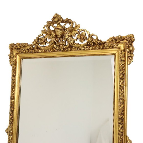Image 1 of Antieke Franse Facetgeslepen Spiegel 163cm