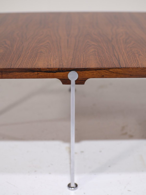 Image 1 of Sven Ellekaer salontafel palissander staal Deens 1960s