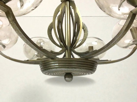 Art Deco Chandelier – Pendant lamps, Metal, Glass (photo 6 of 17)