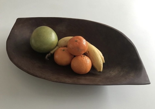 Large Vintage Teak Wooden Bowl, Solid Wooden Bowl, 48 Cm!