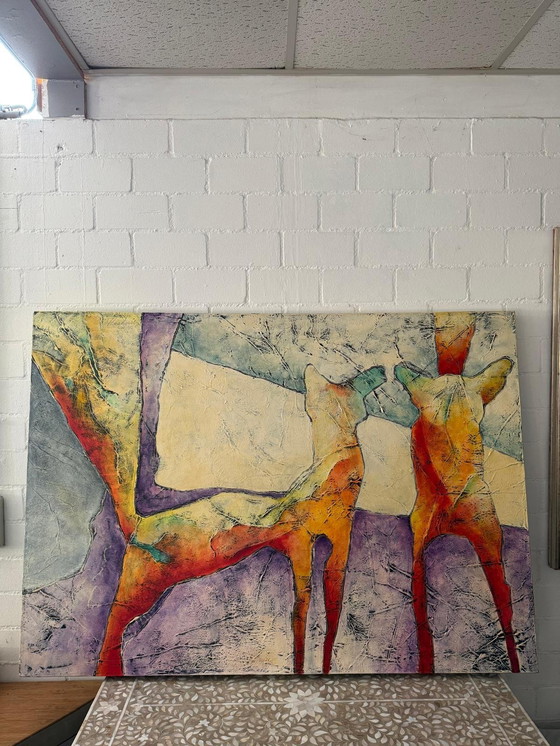 Image 1 of Gran cuadro/obra de arte «Gatos» de Carla Raadsveld