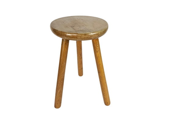 Image 1 of Sgabello - Treppiede - Sgabello da mungitura - Tabouret - stile Charlotte Perriand - legno - anni '60