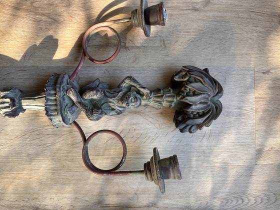 Antique or vintage wall candle holders – Wood, Iron (photo 6 of 7)