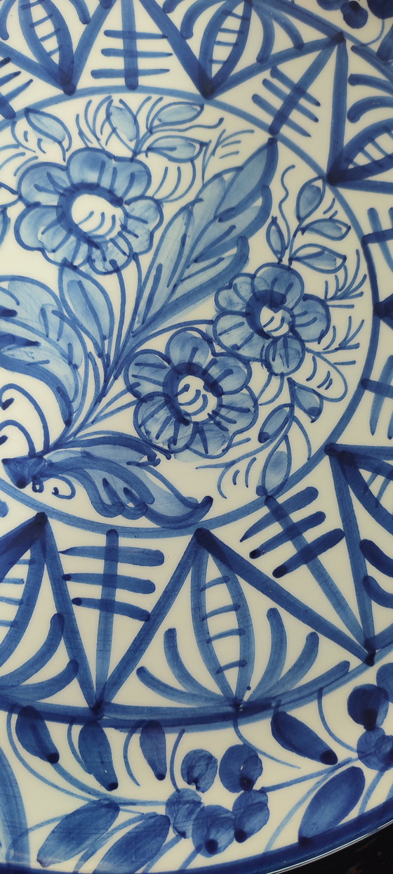 Image 1 of Große Wandplatte aus Majolika, signiert von Enrique Crespo, Artesania, 1970er Jahre