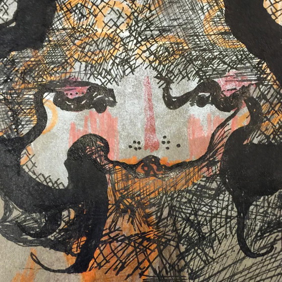 Anne Body, Parce Queue, Oil on Paper, 1970 – Paintings & Drawings (photo 2 of 10)