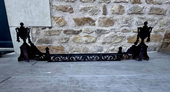 Grande garniture de cheminée d'époque Napoléon III. – Objets déco, Cast Iron (photo 8 of 8)