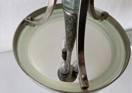 Image 1 of Base in cromo e marmo in stile Art Déco, 1940, Italia