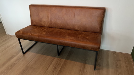 Rona Dining sofa 3-seater micro leather Bari Cinnamom 94