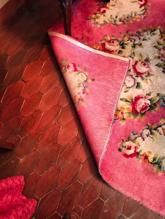 Image 1 of Carpet of the Royal Tapestry Factory of Madrid personally en charge7x3metres. Hand-knitted carpet, woven on vertical drawings 