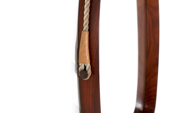 Image 1 of Vintage rechthoekige houten spiegel, Italië, jaren 60.