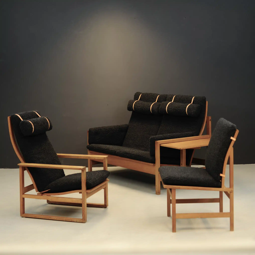 Ensemble Børge Mogensen, canapé et chaise longue.