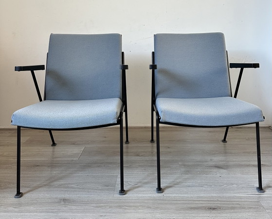 Image 1 of 2x Wim Rietveld Oase design armchairs