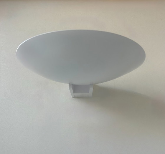 Image 1 of Coppia di applique Disderot vintage moderniste in metallo laccato bianco, Francia, anni '70